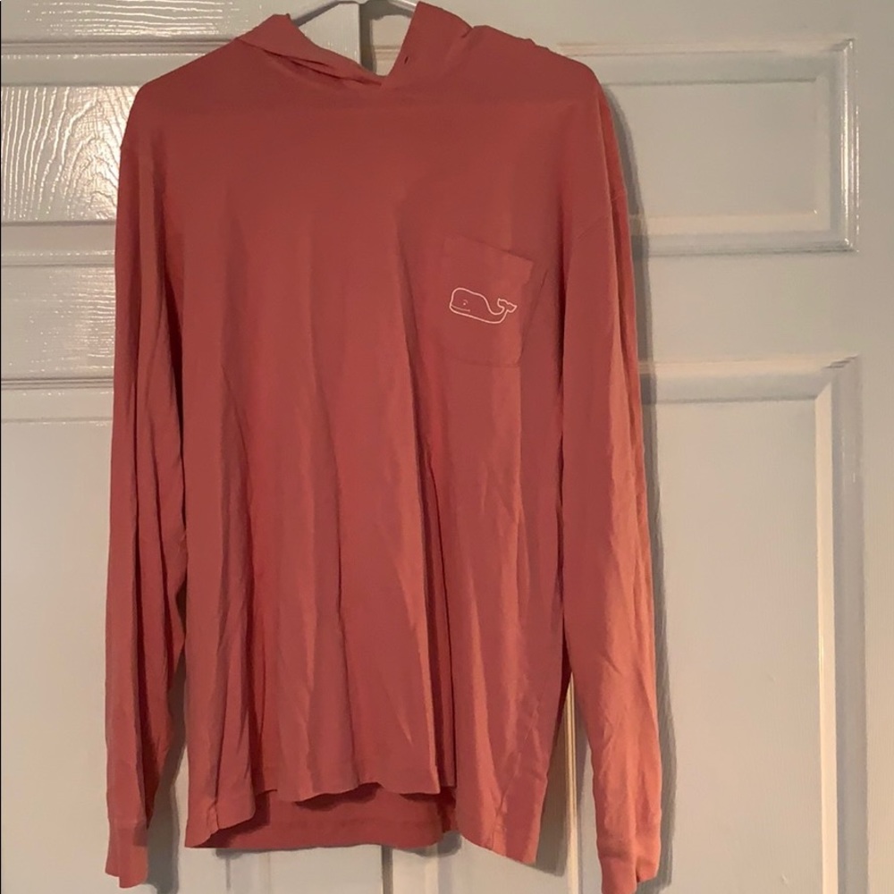 Pink Vineyard Vines Tee with Hood